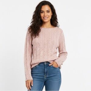 Lauren Ralph Lauren boat neck cable knit sweater - size small